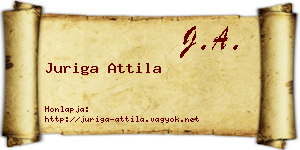 Juriga Attila névjegykártya
